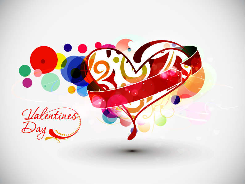 free vector Abstract Valentine’s Day Vector Art